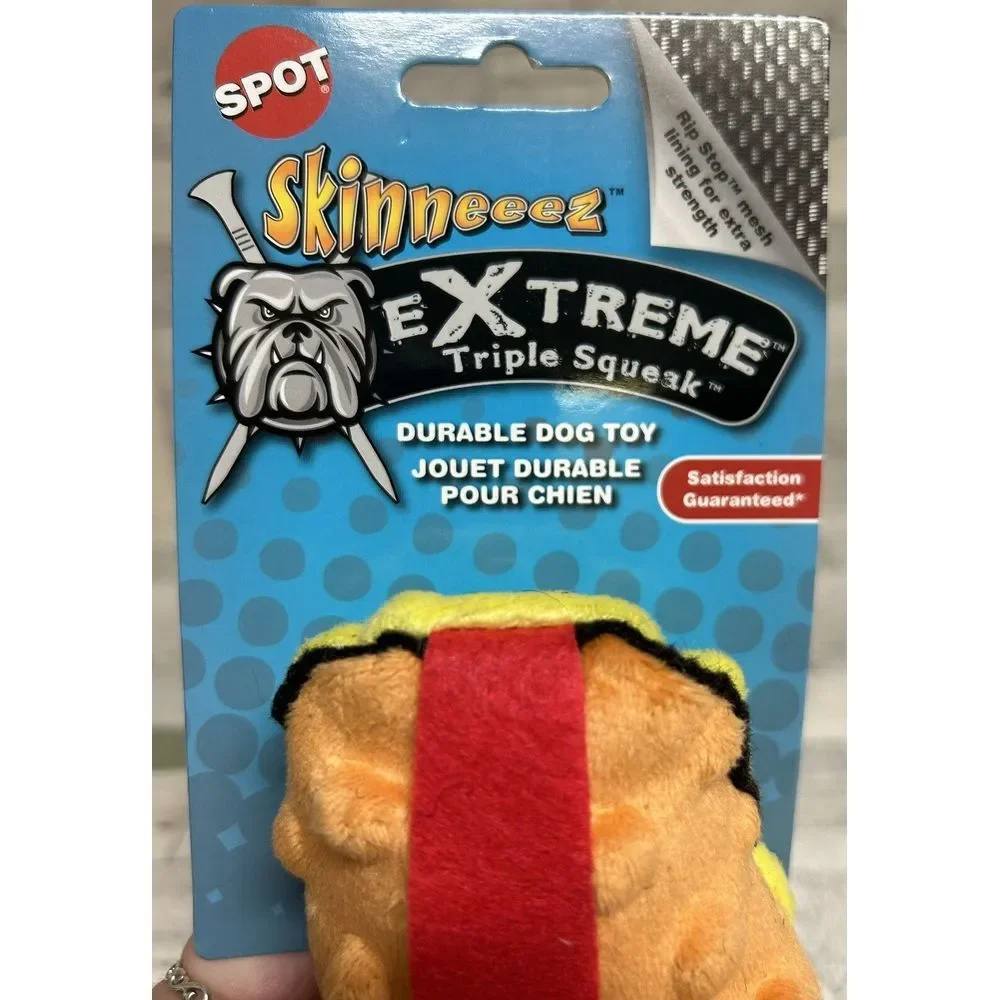 Spot Skinneeez Extreme Triple Squeak‎ Snake Dog Toy 24